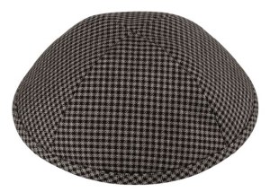Picture of iKippah Black Gray Check Size 2